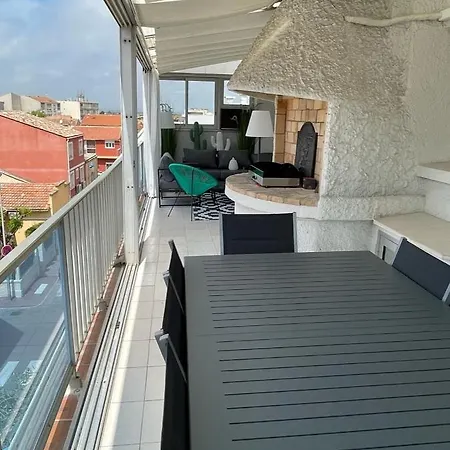 Grand T5 4 Etoiles Officiel Full Clim Centre Vue Port Mer 100 M Plage Apartment Palavas-les-Flots
